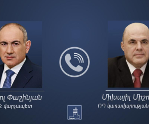 Премьер-министр Пашинян провел телефонный разговор с председателем правительства РФ